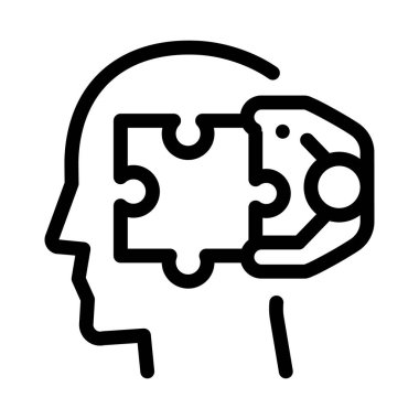 İnsan arama motoru optimizasyon simgesi vektör taslağı çizimi