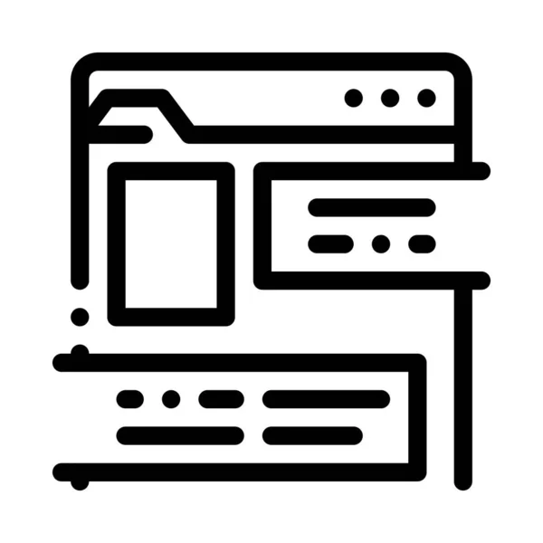 Information document folder icon vector outline illustration — Stock Vector