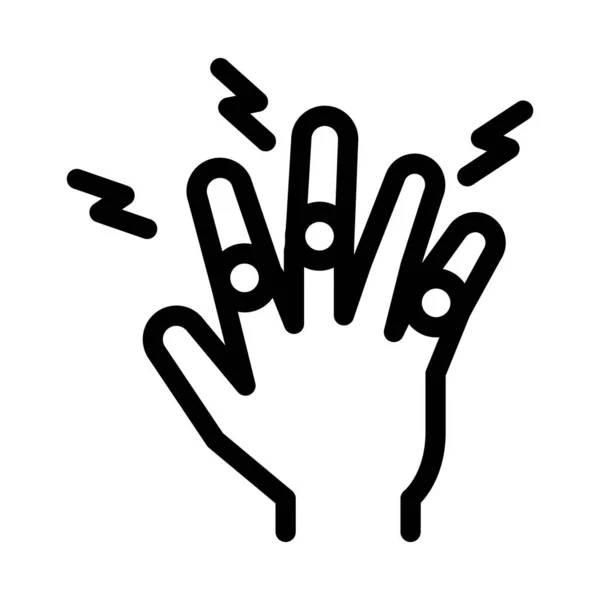 Артрит іконки суглобів пальців Векторні контурні ілюстрації — стоковий вектор