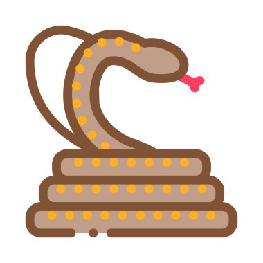 kobra anakonda malezya ikon vektör taslağı çizimi