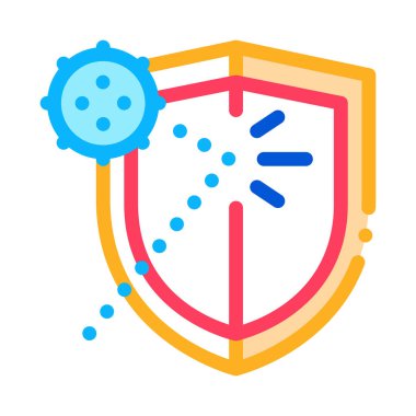 Virüs koruma simgesi vektör çizelgesini durdur