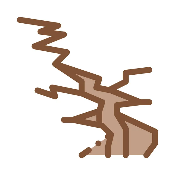 Terremotos de falla de tierra icono vector ilustración — Vector de stock