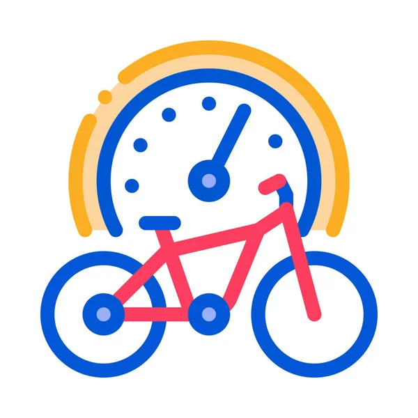 Иллюстрация вектора контура вектора времени использования велосипеда — стоковый вектор