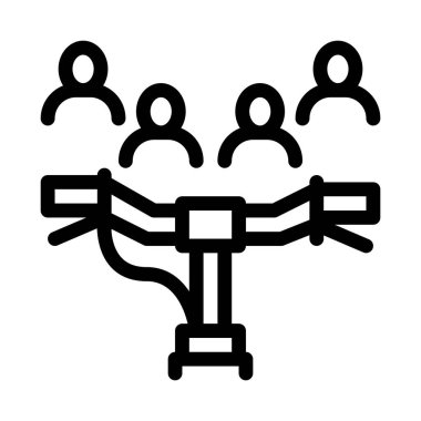 Kamu simgesi vektör çizelgesinde bisiklet sürmek