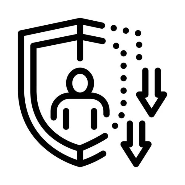 Verminderde immuniteit pictogram vector schema illustratie — Stockvector