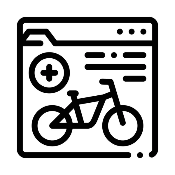 Иллюстрация векторного контура иконки велосипеда — стоковый вектор