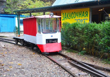 Mezmay, Rusya - 16 Ekim 2014: Guam Gorge bir vagon. 