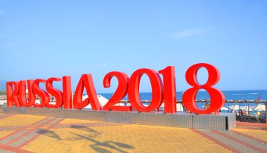 Soçi, Rusya - 3 Ağustos 2017: Harfler 