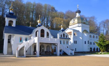 Trinity-Aziz George Manastırı tapınakları. Sochi, Rusya Federasyonu