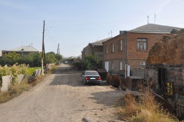 TARONIK, ARMENIA - 13 Ekim 2016: Ermeni köyünde sokak