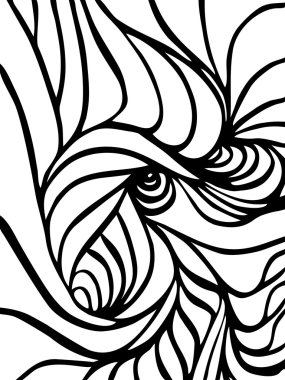 Soyut siyah beyaz dalgalı çizgiler vektör arka plan