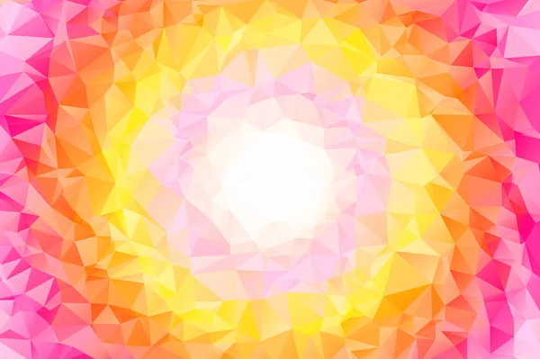 Αφηρημένη στροβιλισμού πολύχρωμο ουράνιο τόξο πολύγωνο γύρω από το λευκό πλαίσιο — Διανυσματικό Αρχείο