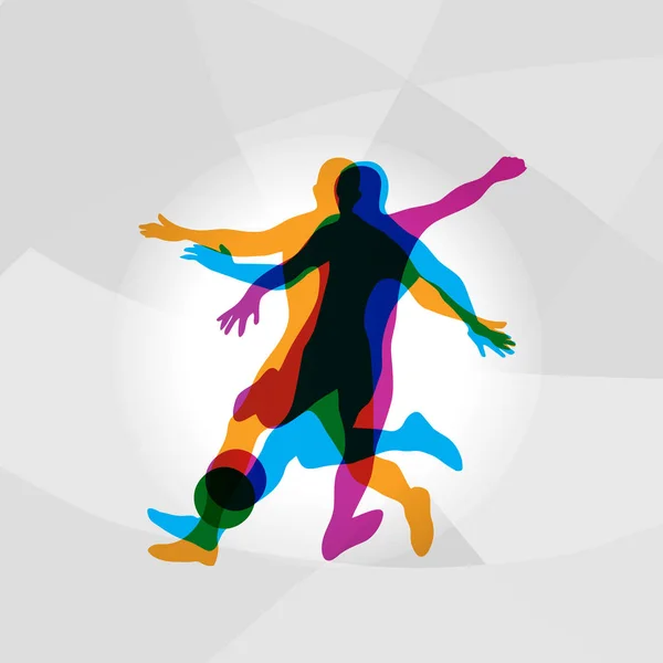 Silhouettes de Soccer Players vecteur — Image vectorielle
