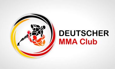 Yerel takım Mma fighters logo yuvarlak. Boks simgesi örnek metin