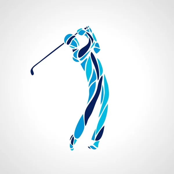 Silueta de jugador de golf abstracto. Vector eps10 — Archivo Imágenes Vectoriales