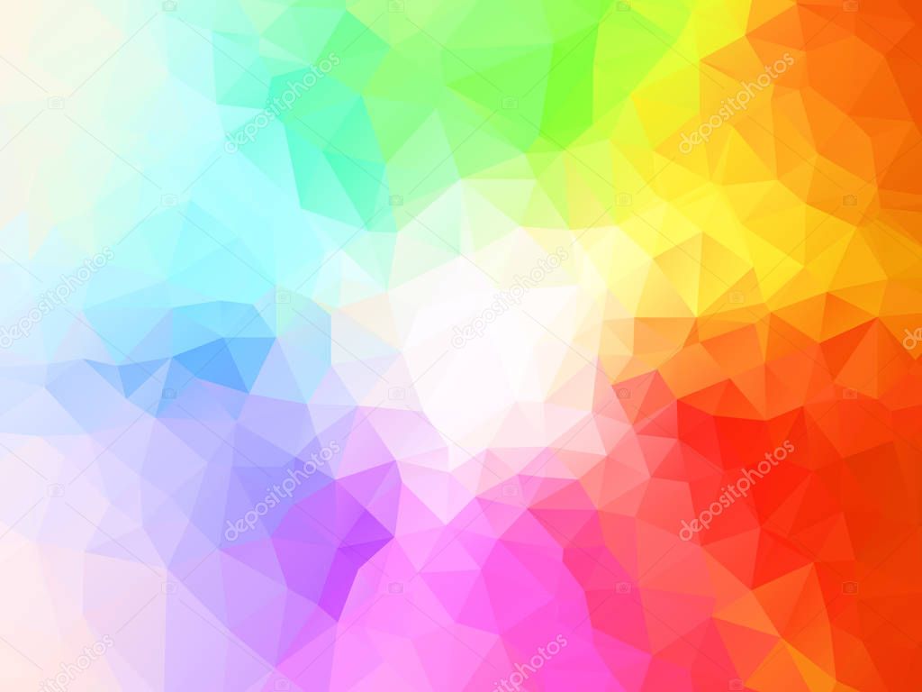 Spectrum polygon background or vector frame