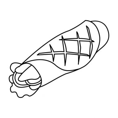 Sandviç vektör simgesi.