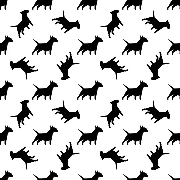 Seamless mönster med hundar. — Stock vektor
