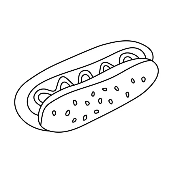 Hot Dog Black White Food Isolated Illustration Vector ストックベクター C Aluna11