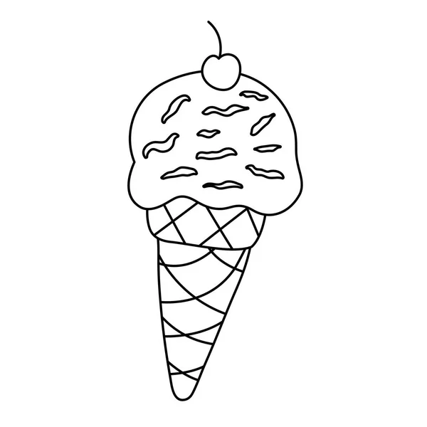 Ícone de vetor de sorvete. — Vetor de Stock