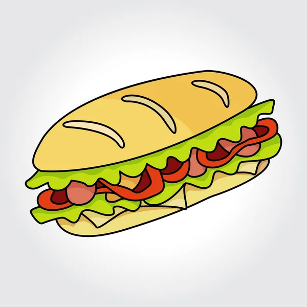 Smörgåsvektor ikon. — Stock vektor