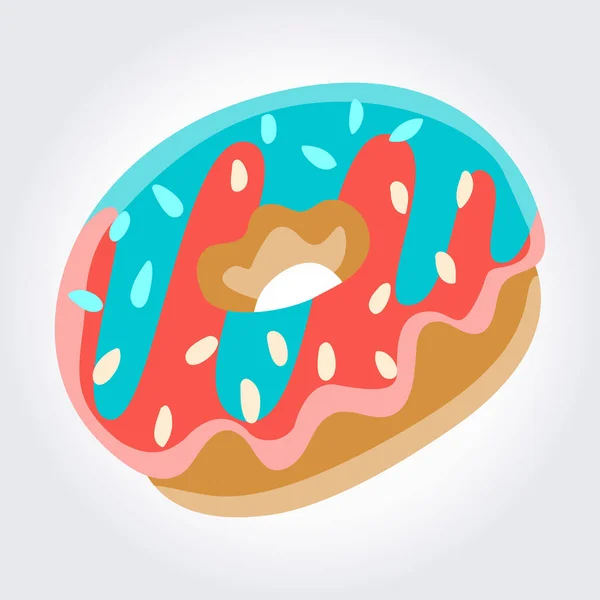 Donut icono vector . — Vector de stock