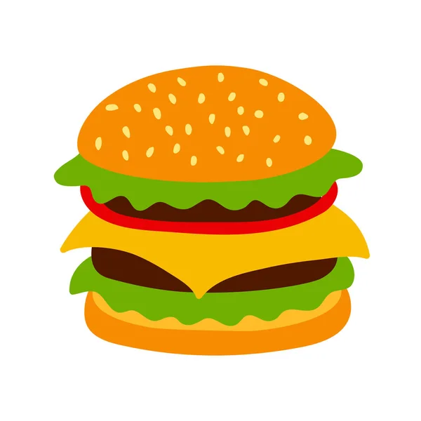 Hamburger vector pictogram. — Stockvector