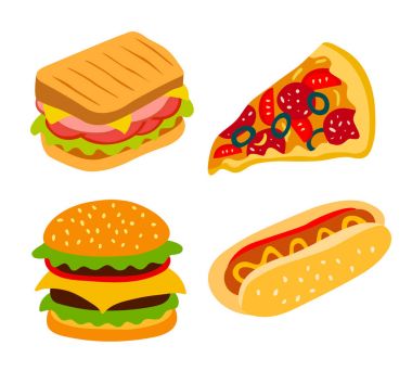 Sandviç vektör Icon set. 