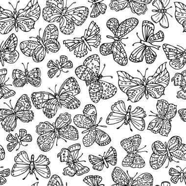 Kelebeklerle kusursuz desen.