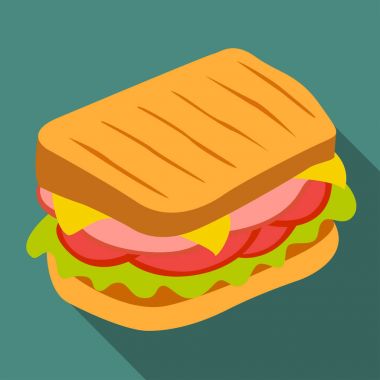 Sandviç vektör simgesi. 