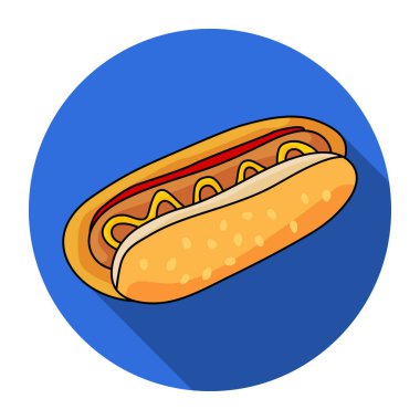 Sosisli sandviç vektör simgesi. 