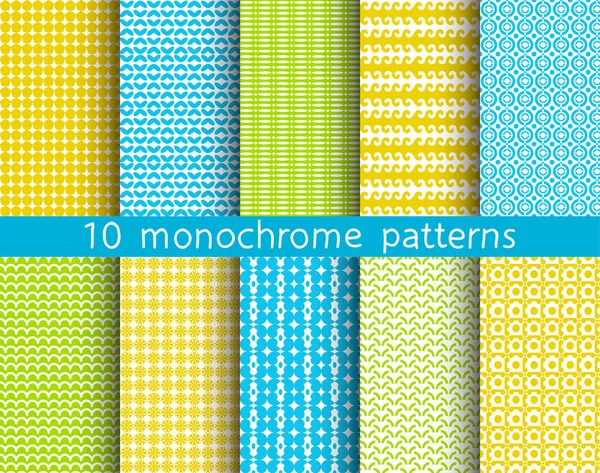 10 seamless patterns for universal background. — Stock Vector