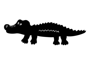 Şirin timsah çizgi film simgesi.