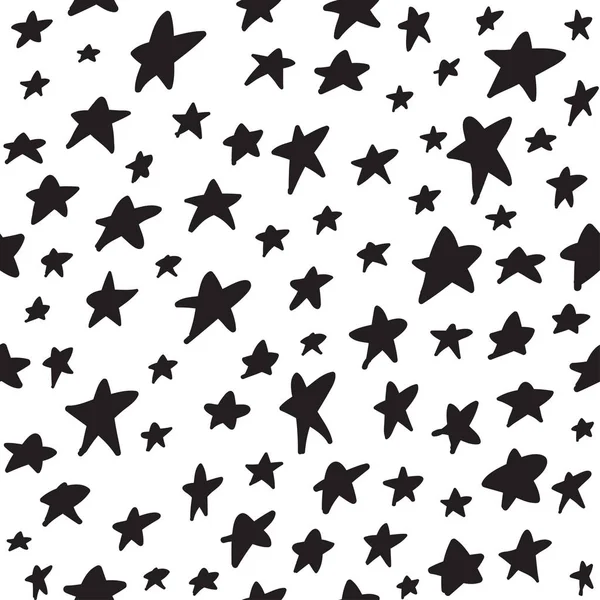 Seamless pattern with night sky and stars — Stock Vector