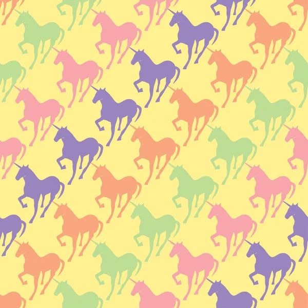 Unicorn naadloze patroon. — Stockvector