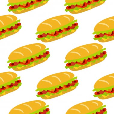 Vektör sandviç ile seamless modeli.