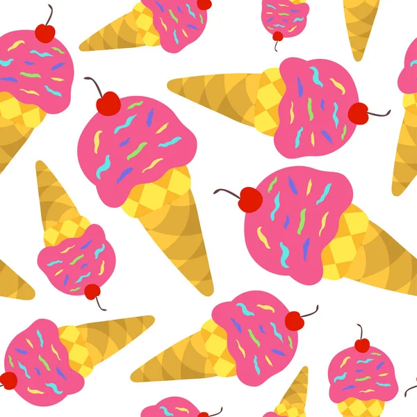 Ice cream pattern. — Stock Vector