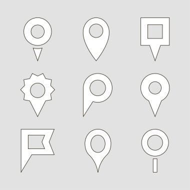 harita işaretçi kümesi.