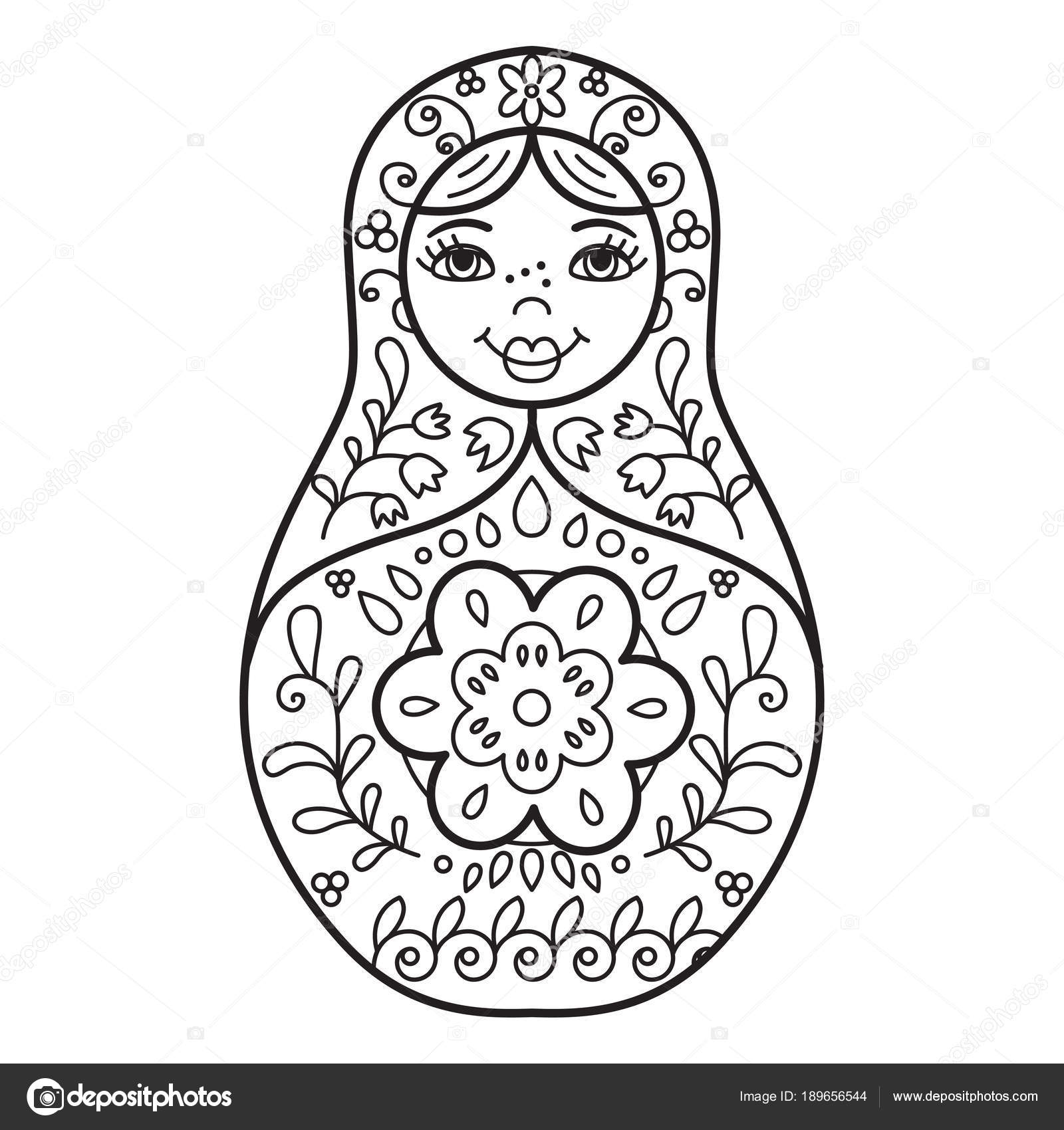 Matryoshka Aninhado Tradicional Da Boneca Do Russo IL Preto E Branco  Ilustração do Vetor - Ilustração de naturalizado, moscou: 113184346