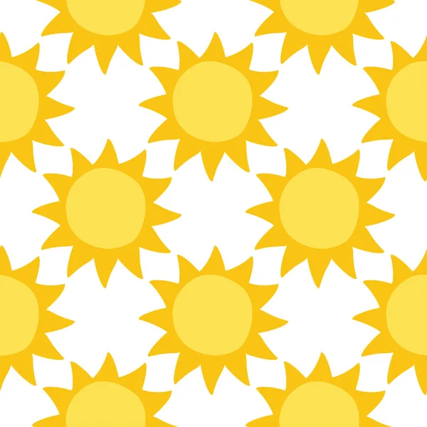 Modèle sans couture soleil d'été peut être utilisé pour le papier peint, motif f — Image vectorielle