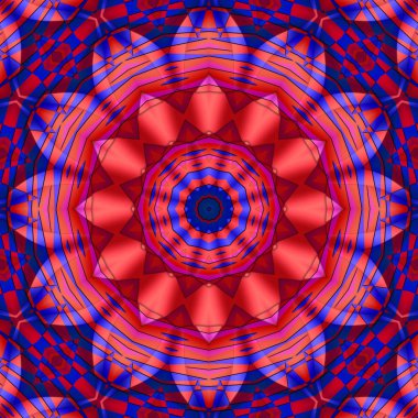 Mavi kırmızı Kaleidoscope
