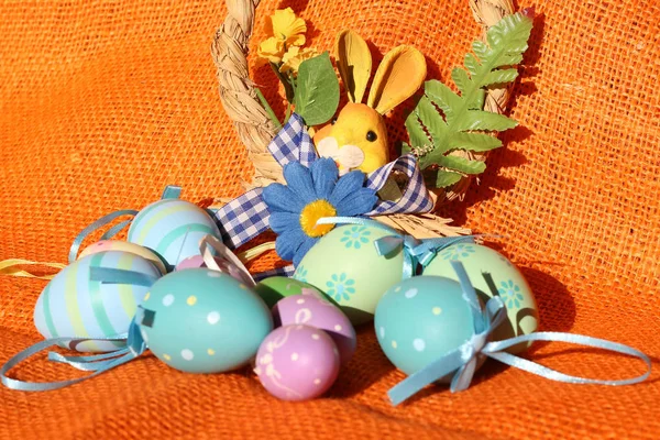 Decoration of traditional Easter eggs in Slovakia — Stock Photo, Image