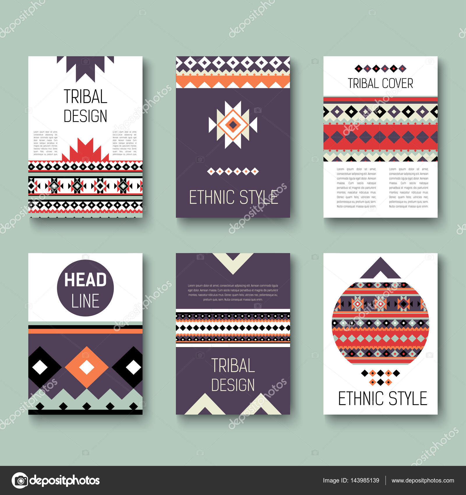 set of geometric abstract colorful flyers ethnic style brochure templates collection of modern tribal - Colorful Brochure Templates set of geometric abstract colorful flyers ethnic style brochure templates collection of modern tribal - Colorful Brochure Templates