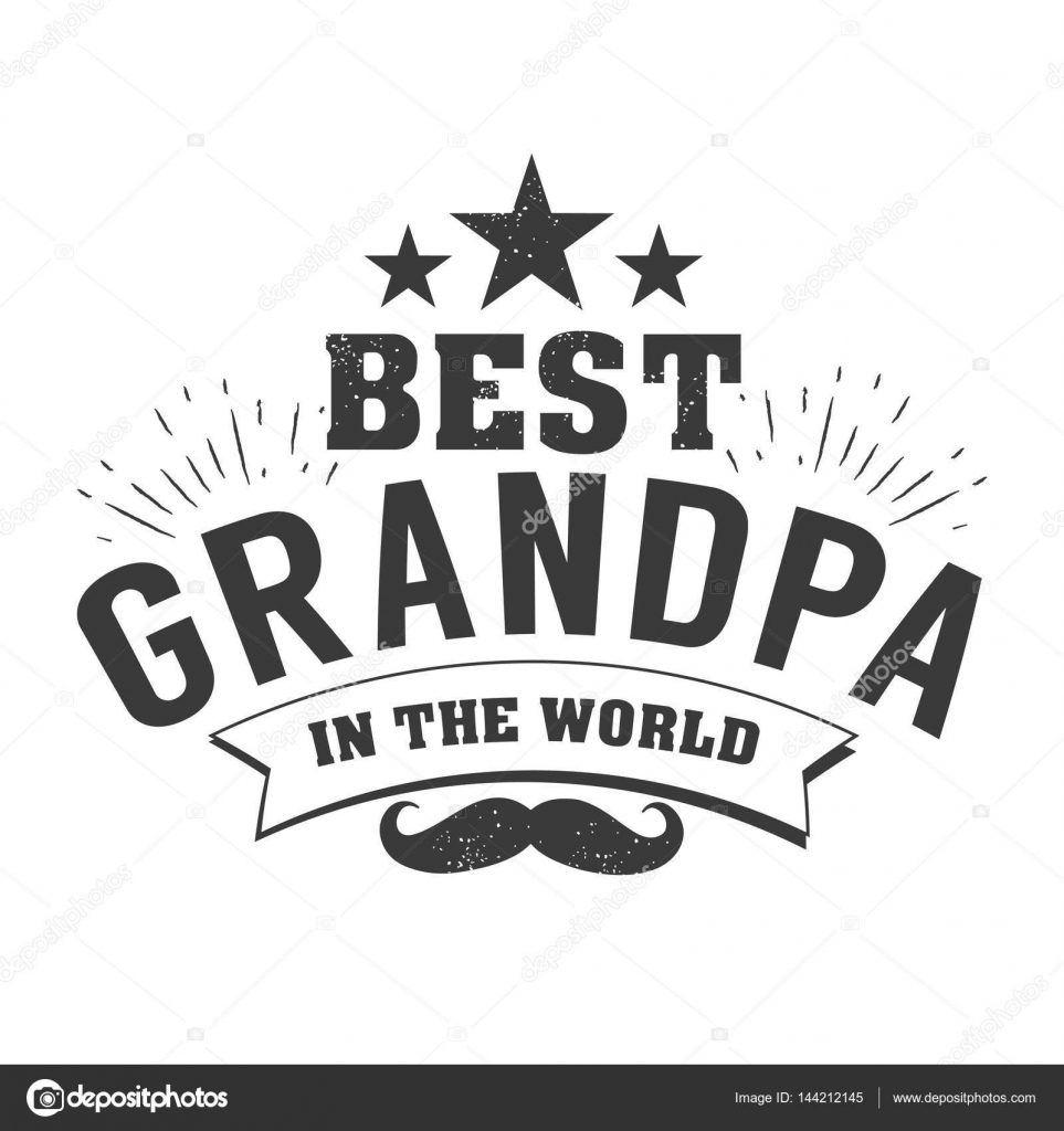 Isolated Grandparents day quotes on the white background. To the best