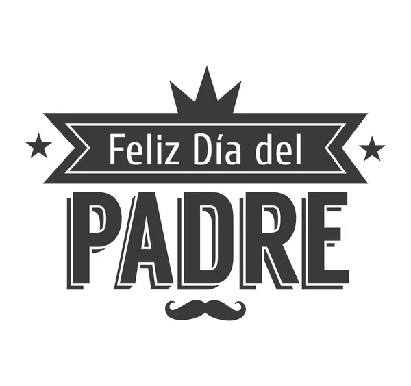 O melhor pai do mundo - o melhor pai do mundo - língua espanhola. Feliz Dia dos Pais - Feliz Dia del Padre - cita. Cartão de parabéns, etiqueta, vetor de crachá. Bigode, estrelas elementos —  Vetores de Stock