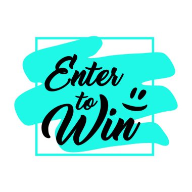 Metin ve parlak tasarım öğelerini yazı el yazısıyla giveaway