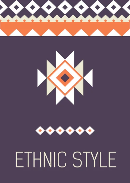 Brochure colorée éthique tribale — Image vectorielle