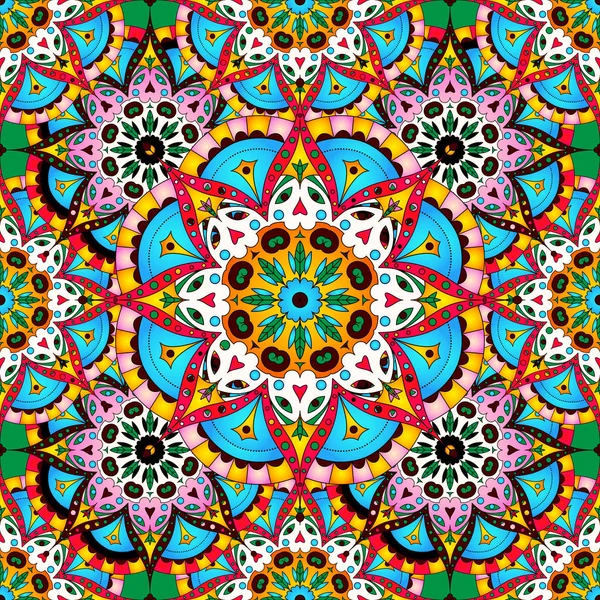 Modèle sans couture magique vectoriel. élément décoratif national pour le tissu ou la conception. Islam, arabe, indien, motifs ottomans. Mandala oriental . — Image vectorielle