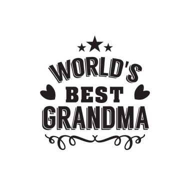 Best grandma handwritten in black clipart