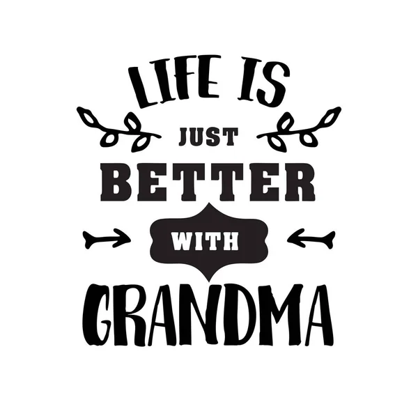 Best grandma handwritten in black — Stock Vector